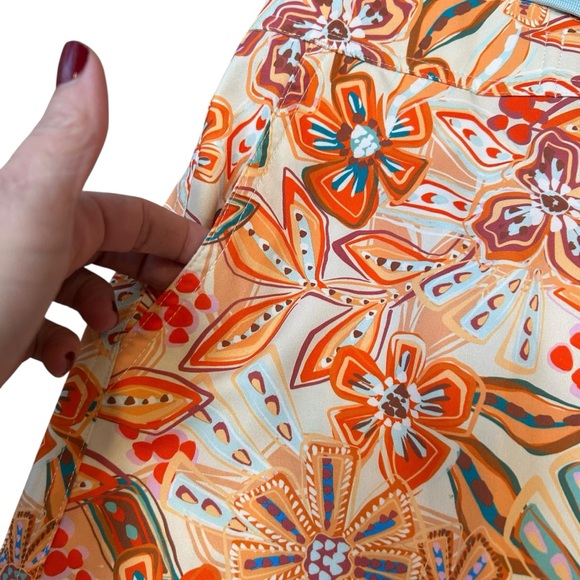 NWT RipSkirt sports skirt pinwheel floral size medium pull on cover up elastic - Picture 5 of 8